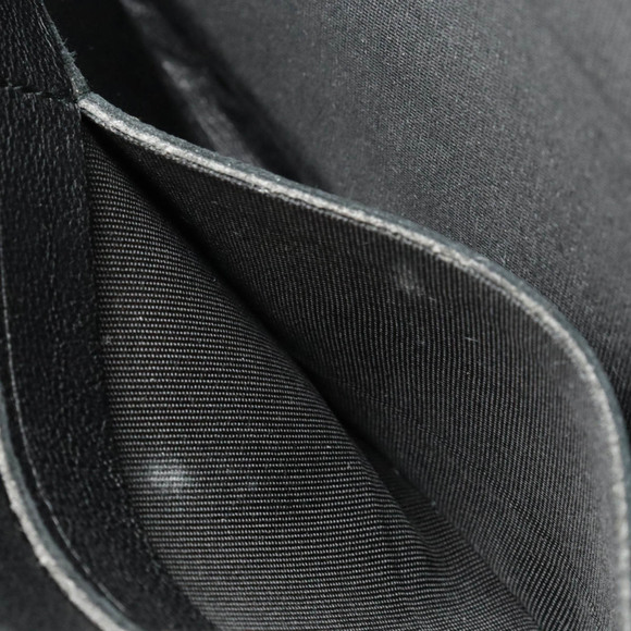 CHANEL Diamond Stitch Coco Mark Round Long Wallet Leather Black - Picture 7 of 10